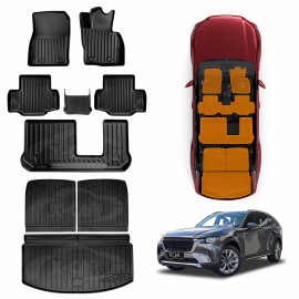 3D Floor Mats Boot Liner for Mazda CX-90 CX90 2023-Onwards All Weather Heavy Duty Cargo Car Trunk Luggage Tray