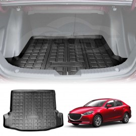 3D All-Weather Boot Liner for Mazda 2 Sedan 2014-2024 DL Series Heavy Duty Cargo Trunk Mat Luggage Tray