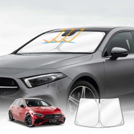 WindScreen Sun Shade for Mercedes-Benz A-Class W177 V177 2018-Onwards Blocks UV Rays Foldable Custom Wind Screen Sun Visor Protector