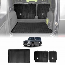 Boot Liner Kick Mats Set for Mercedes-Benz G-Class W463 2019-Onwards All Weather Heavy Duty Cargo Car Trunk Back Seat Protector