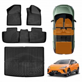 Floor Mats Boot Liner Set for MG MG4 2023-2026 Heavy Duty All Weather Cargo Car Trunk Luggage Tray
