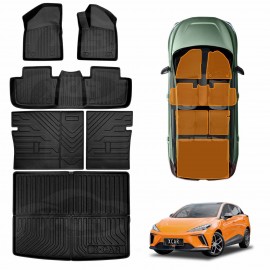 Floor Mats Boot Liner Set for MG MG4 2023-2026 All Weather Heavy Duty Cargo Kick Back Seat Protector Cover Car Accessories