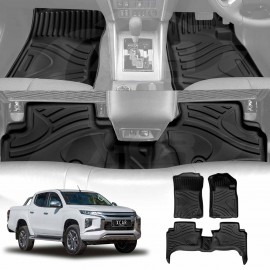 3D Customized Heavy Duty All Weather Car Mat Floor Liner Full Set Carpet for Mitsubishi Triton MQ MR Double Cab 2015-2024