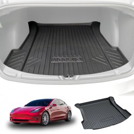 Waterproof Rear Front Cargo Rubber Mat Boot Liner Luggage Tray Set for Tesla Model 3