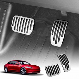 NEW Tesla Model 3 Highland Performance Foot Pedals Pads Cover Aluminum Anti-Slip Accelerator Brake Accessories 2023-2024