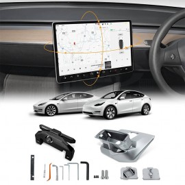 Tesla Model 3 2017-2023 and Model Y 2021-2024 Screen Rotate Swivel Mount Kit GPS Navigation Rotation Stand Holder Accessories