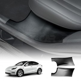 Tesla Model Y 2022-2024 Rear Door Sill Plate Protector Car Threshold Scuff Trim Covers Guards Accessories