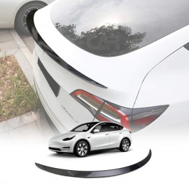 Matt Carbon Fiber Style Spoiler for Tesla Model Y 2022-2024 Rear Trunk Wing Lip Tail Performance Style