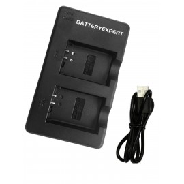 External USB Dual Charger for Canon PowerShot G1 X Mark III Camera Battery