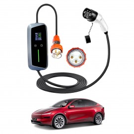Type 2 Portable EV Charger 32 Amp 7KW 3 Pin 5 Meters for Tesla Model Y L 6-Seat 2026-Onwards