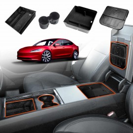 Centre Console Organizer Tray for Tesla Model 3 Highland 2023-2025 Armrest Storage Box Cup Holder Accessories
