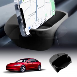 Silicone Steering Wheel Phone Holder forTesla Model 3 Highland 2023-2025 Glasses Holder Storage Tray Car Accessories