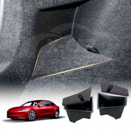 Tesla Model 3 Highland Rear Trunk Storage Box Organizer Side Bins Interior Accessories 2023-2025