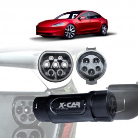 Tesla Model 3 Highland 2023-2025 EV Charger Connector Type 1 to Type 2 Adapter SAE J-1772 to IEC62196 32A 250V AC IP54