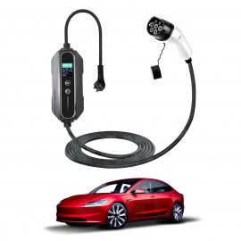 Type 2 Portable EV Charger 10 Amp 2.4KW Australian Plug 5 Meters for Tesla Model 3 Highland 2023-2025