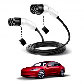 Type 2 to Type 2 EV Charging Charger Cable 5 Meter 7kw for Tesla Model 3 Highland 2023-2025