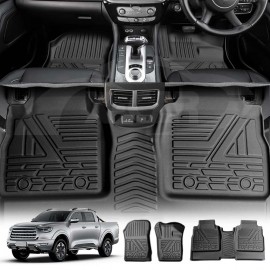 3D Floor Mats for GWM Cannon-X/Cannon Vanta/Cannon-XSR 2021-Onwards Heavy Duty All Weather Car Mats Carpet Liner Set