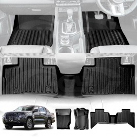 3D Floor Mats for Nissan Navara D27 Series Dual Cab 2026-Onwards Heavy Duty All Weather Car Waterproof Interior Protection Liner Set