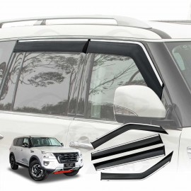 Weathershields for Nissan Patrol 2012-2024 Y62 Series Car Weather Shields Wind Deflectors Window Sun Visor