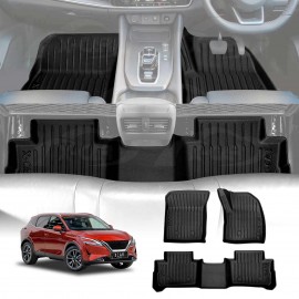 3D Floor Mats for Nissan QASHQAI J12 Series Petrol 2022-Onwards Heavy Duty All Weather Car Mats Carpet Liner Set