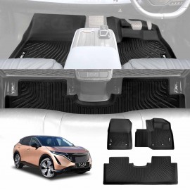 3D Floor Mats for Nissan Ariya 2023-Onwards Heavy Duty All Weather Car Waterproof Interior Protection Liner Set