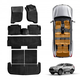3D Floor Mats Boot Liners for Mitsubishi Pajero Sport 7 Seater 2015-2025 All Weather Heavy Duty Cargo Car Trunk Luggage Tray