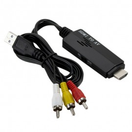 1080p HDMI Male to 3 RCA Composite AV CVBS Male Video Audio Cable Converter Adapter for DVD PS3