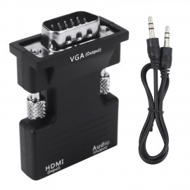HDMI Female To VGA Male Converter Adapter 1080P with Stereo Audio Output
