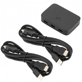2-Port KVM Splitter USB HDMI KVM Switcher Box For Keyboard Mouse Monitor PC Sharing