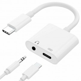 USB Type C to 3.5mm Jack & Charging Headphone Audio Aux Charger Cable Adapter For Google pixel Samsung iPad