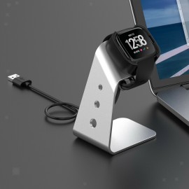 Aluminium USB Charger Charging Stand Dock Cradle for Fitbit Versa Smart Watch