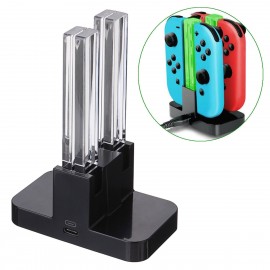Joy-Con 4-Controller Charging Stand Dock Charger for Nintendo Switch Console