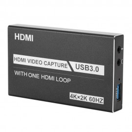 USB 3.0 HDMI Video Capture Card with Mic 4K 1080P 60fps Game Video Record Live Streaming Recorder