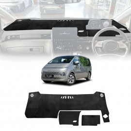 Dash Mat for Hyundai Staria 2021-Onwards Covered Storage with Speaker Non-Slip Microfiber Pad Cover Interior Accessories