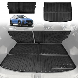 Boot Liner Kick Mats Set for Subaru Crosstrek 2023-Onwards All Weather Heavy Duty Cargo Car Trunk Back Seat Protector