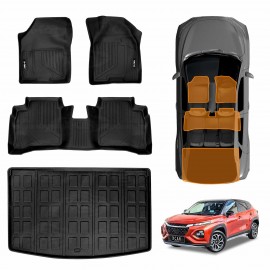 3D Floor Mats Boot Liner for Suzuki Fronx Hybrid 2025-Onwards All Weather Heavy Duty Upper Level Cargo Car Trunk Luggage Tray