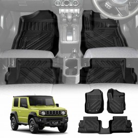 3D Floor Mats for Suzuki Jimny 3-Door Auto Transmission 2018-2025 Heavy Duty All Weather Car Mats Carpet Liner Set