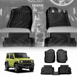 3D Floor Mats for Suzuki Jimny 3-Door Manual Transmission 2018-2025 Heavy Duty All Weather Car Mats Carpet Liner Set