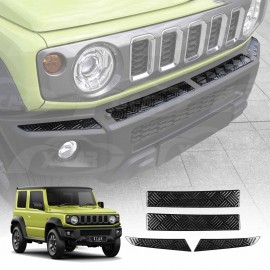 Front Bumper Guard Trims for Suzuki Jimny 3-Door 2018-Onwards Stainless Steel Scratch Protection Exterior Accessory Black