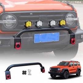 Nudge Bar For GWM Tank 300 2023-2025 Bullbar Front Bumper LED Light Holder Decoration Modification Accessories