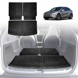 Rear Trunk Boot Liners for Tesla Model Y L 6-Seat 2026-Onwards All Weather Heavy Duty Cargo Mat Car Luggage Tray Accessories