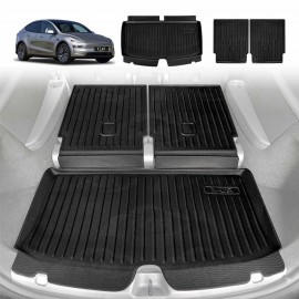 Rear Trunk Boot Liners for Tesla Model Y L 6-Seat 2026-Onwards All Weather Heavy Duty Cargo Mat Car Luggage Tray Accessories