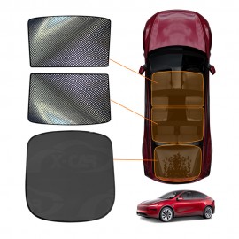 Rear Windscreen Glass Roof Sunshades for Tesla Model Y L 6-Seat 2026-Onwards Black Sunroof UV Heat Protection Mesh Sun Blind