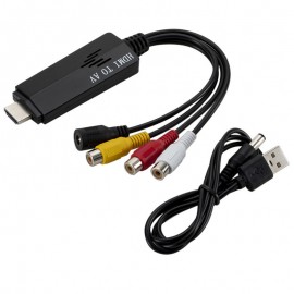 1080p HDMI Male to 3 RCA Composite AV CVBS Female Video Audio Cable Converter Adapter for DVD PS3