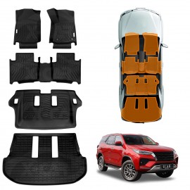 3D Floor Mats Boot Liner for Toyota Fortuner 2015-2025 All Weather Heavy Duty Cargo Car Trunk Luggage Tray