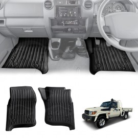 3D Front Floor Mats for Toyota Land Cruiser 79 Series Single Cab 2012-2016 Heavy Duty All Weather Car Mats Carpet Liner Set