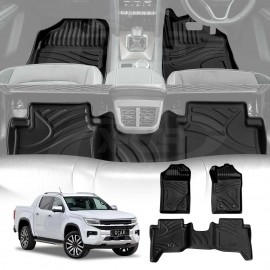 3D Floor Mats for Volkswagen Amarok NF Series 2023-Onwards Dual Cab All Weather Heavy Duty Cargo Car Trunk Luggage Tray