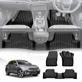 3D Floor Mats for Volkswagen VW T-Roc 2020-Onwards Heavy Duty All Weather Car Mats Carpet Liner Set