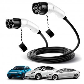 Type 2 to Type 2 EV Charging Charger Cable 5 Meter 22kw for Tesla Model 3 Model Y Volvo KIA BYD BMW Polestar Mercedes Benz