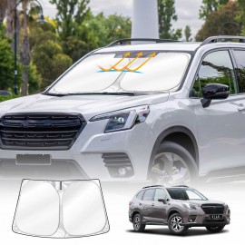 WindScreen Sun Shade for Subaru Forester 5th Gen 2018-2025 Blocks UV Rays Foldable Custom Wind Screen Sun Visor Protector